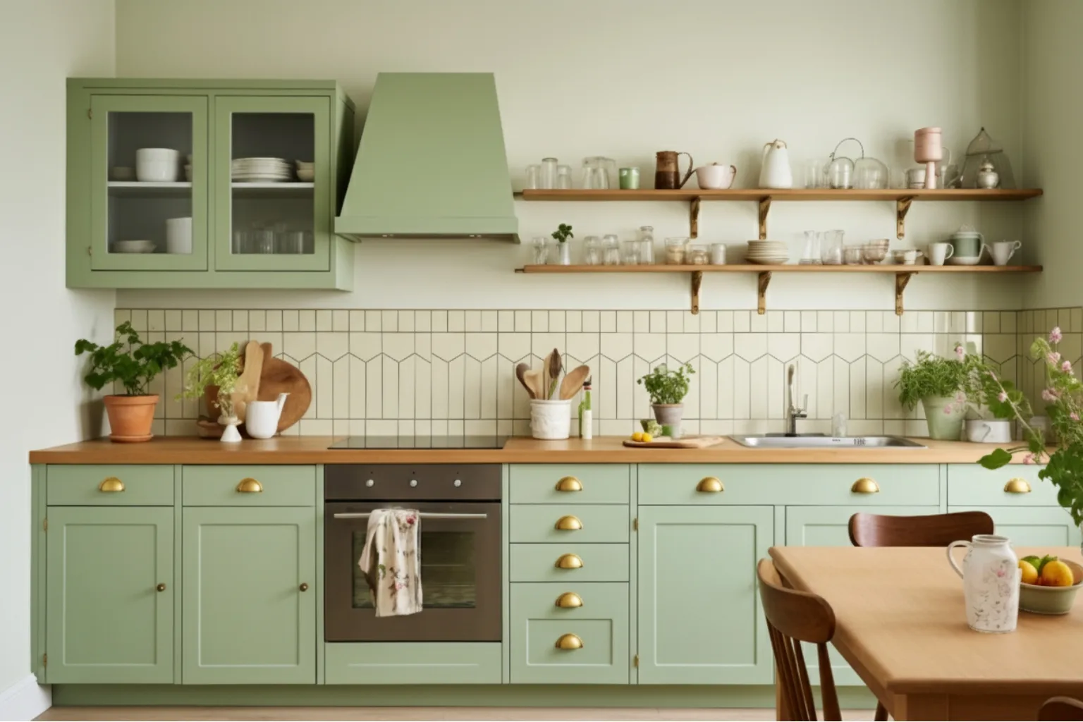 Sage Cottage classic kitchens by Home Studio Interiors