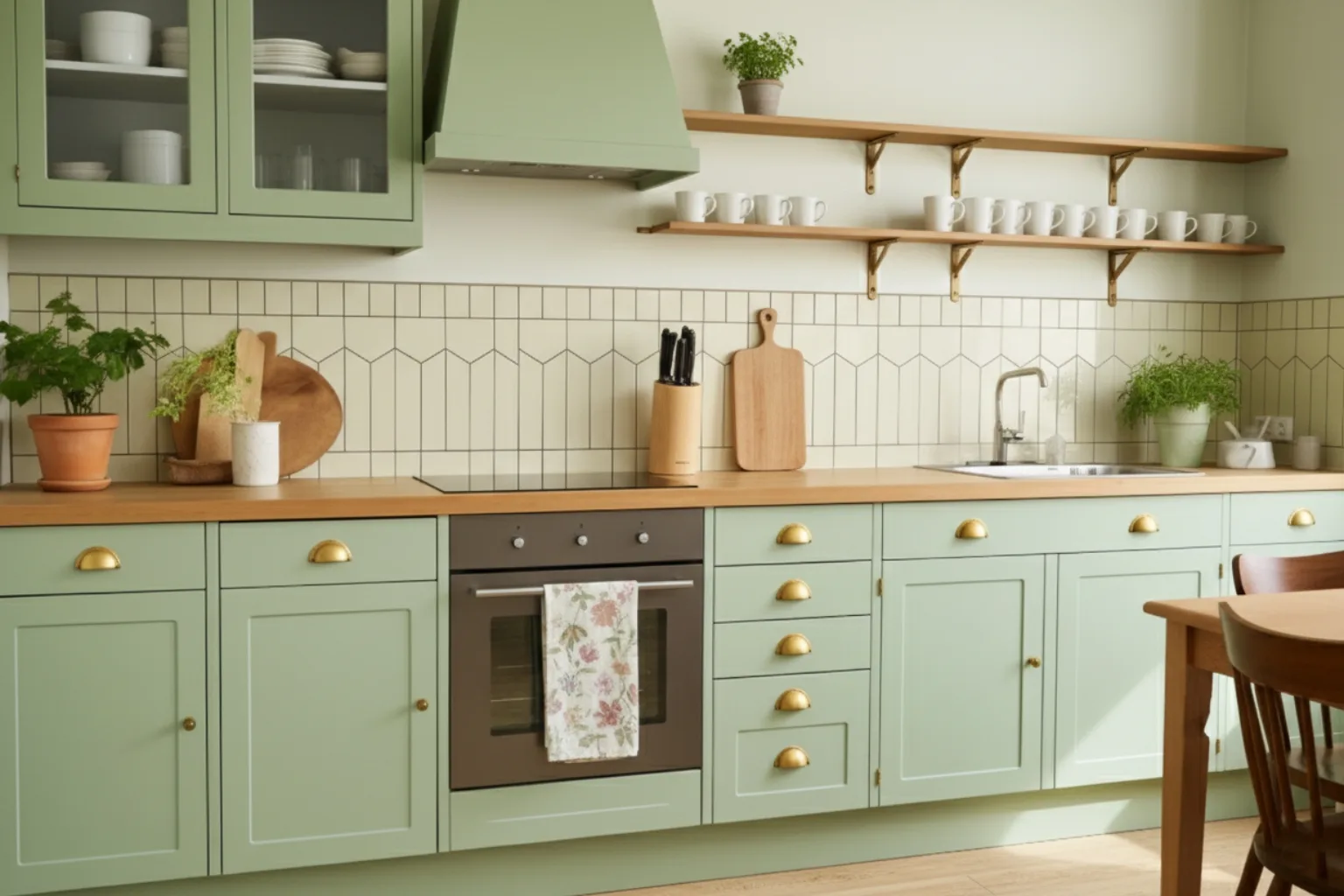 Sage Cottage kitchens detail