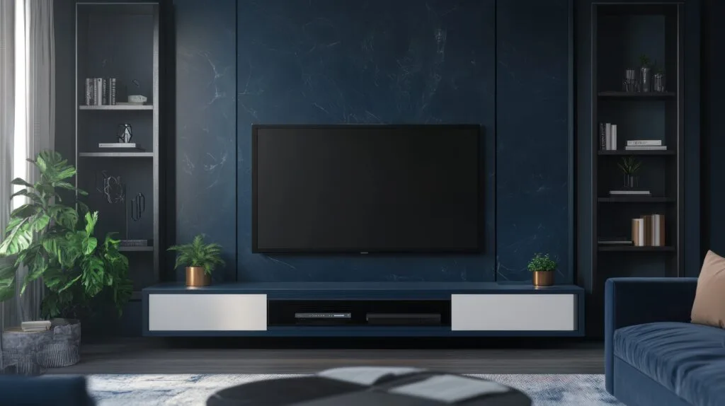 Media Walls detail by Home Studio Interiors