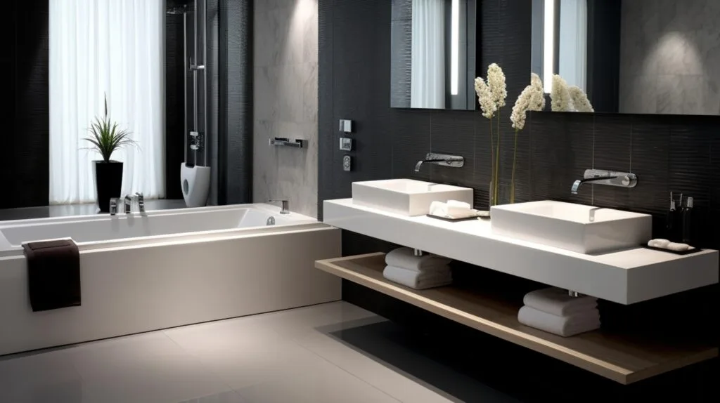 Vanities detail by Home Studio Interiors